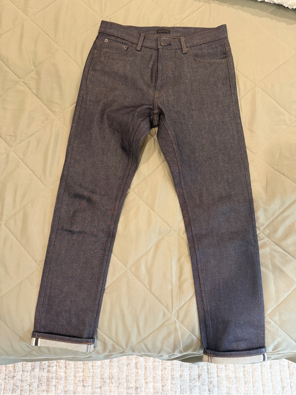 Uniqlo Men's Slim Straight Selvedge Denim Jeans